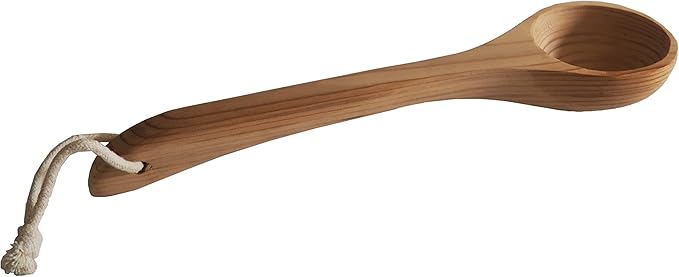 HSE Curved Cedar Sauna Ladle (100ml, Red Cedar)