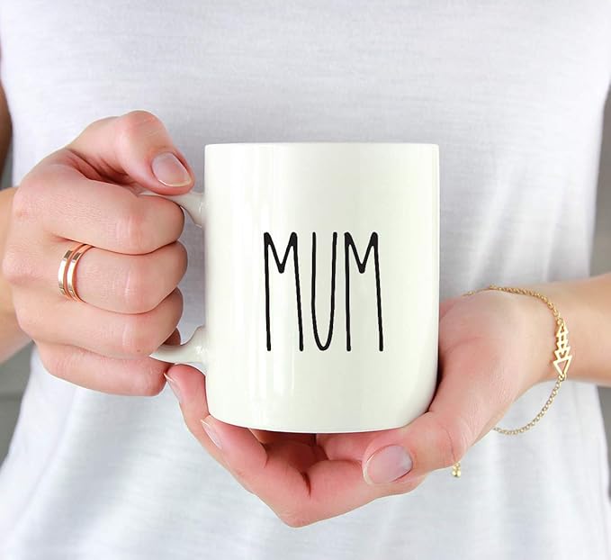 Andaz Press Simple Rustic Farmhouse Kitchen Decor 11oz. Ceramic Coffee Tea Mug Gift, Mum, 1-Pack, Birthday Christmas Gift Ideas for Family, Friends