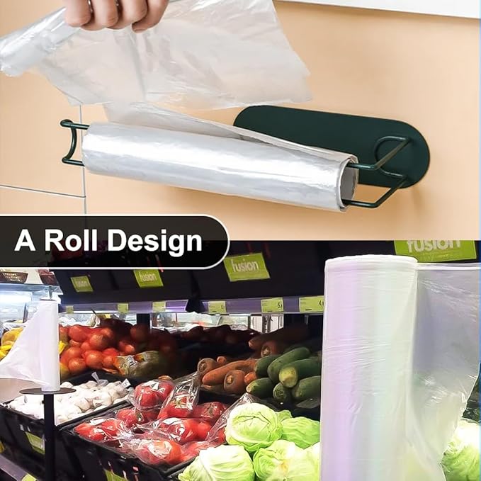 Food Storage Bags, 12” x 16” Clear Plastic Bags, Fresh-Keeping Produce Bags Roll for Food, Fruit, Vegetable, Refrigerator Storage, Kitchen, Supermarket, 1 Roll 350 Storage Bags
