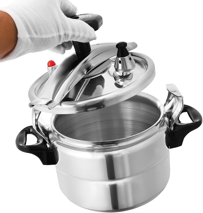 Aluminum Alloy Pressure Cooker, 3L Compact Pressure Cooker Portable Small Pressure Cooking Pot for Kitchen, Restaurant, Home