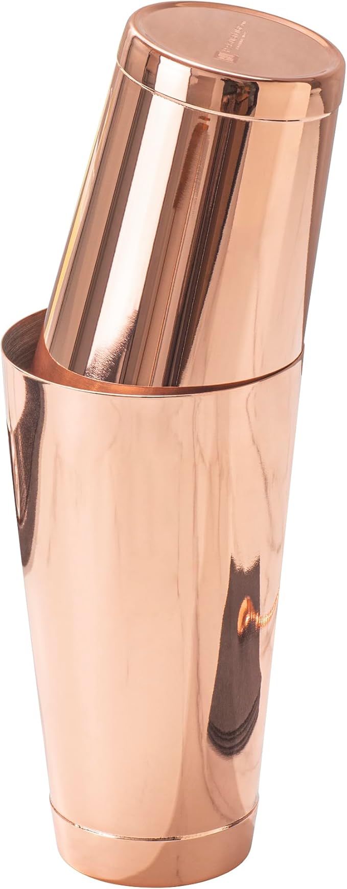 Restaurantware Bar Lux 24 Ounce Boston Shaker 1 Copper-Plated Cocktail Shaker - Weighted Bottom No Leak Stainless Steel Martini Drink Mixer Essential Bar Tool For Home Use Or Bartenders