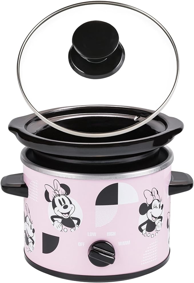 Uncanny Brands Disney Minnie Mouse 2qt Slow Cooker - Small Kitchen Appliance