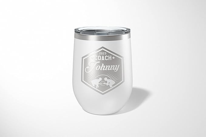 Wrestling Coach gifts, Tumbler, Coach tumbler, Wrestling gifts, Coach Beer glass, Coach gift, Wrestling Coach, Coach gifts, Wrestling Coach (Wrestling Hexagon, White, 12oz Wine Tumbler)