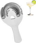 Hawthorne Strainer for Cocktails 2 Prong Bar Strainer with Removable Spring Stainless Steel Mixed Drink Strainer for Bartending