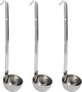 3 Oz Stainless Steel Ladle, 3 Pcs Sturdy Soup Ladle, 9" Long Handle Length for Stirring, Portioning and Serving Soup and Stew in Restaurants and Home (2.72" Bowl Diameter）