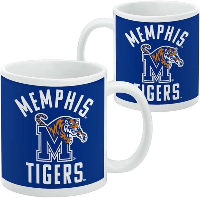 Memphis Tigers Ceramic Coffee Mug, Novelty Gift Mugs for Coffee, Tea and Hot Drinks, 11oz, White