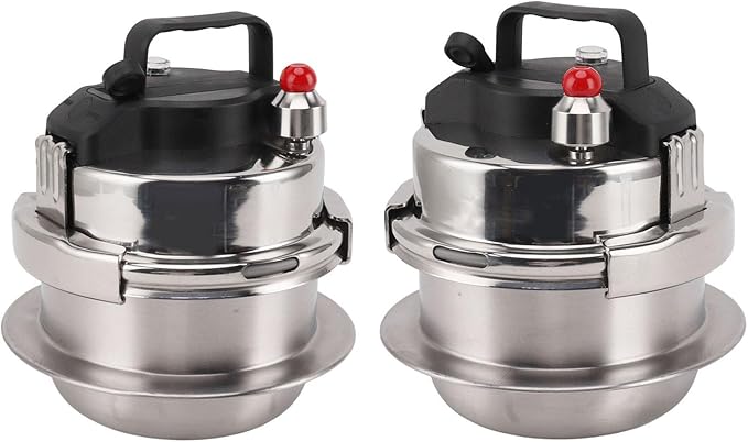 304 Stainless Steel Pressure Cooker, & Reliable, Multifunctional Design, High Pressure Stew, Quick Cooking, Gas & Induction Compatible (1.6L)