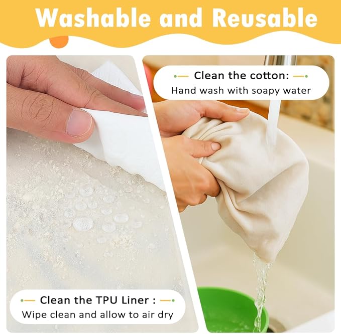 2pcs Large Bread Storage Bags Organic Cotton TPU Lined, 17.7"x13.7" Reusbale Freezer-Friendly Sourdough Bread Bags for Homemade Baguette, Baking Gifts