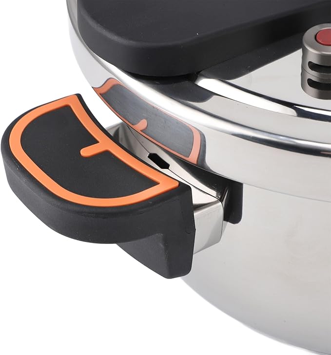 JTLB Pressure Cooker Professional Efficient Fast Even Heating Prevents Stick Large Capacity 304 Stainless Steel Canning Pot for Home Kitchen (4L)