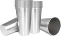 24OZ 16pack Stainless Steel Pint Cups Shatterproof Cup Unbreakable Tumblers -Metal Cups - Stackable Durable cup，Chilling Beer Glasses, for Travel, Outdoor, Camping, Everyday，Restaurant