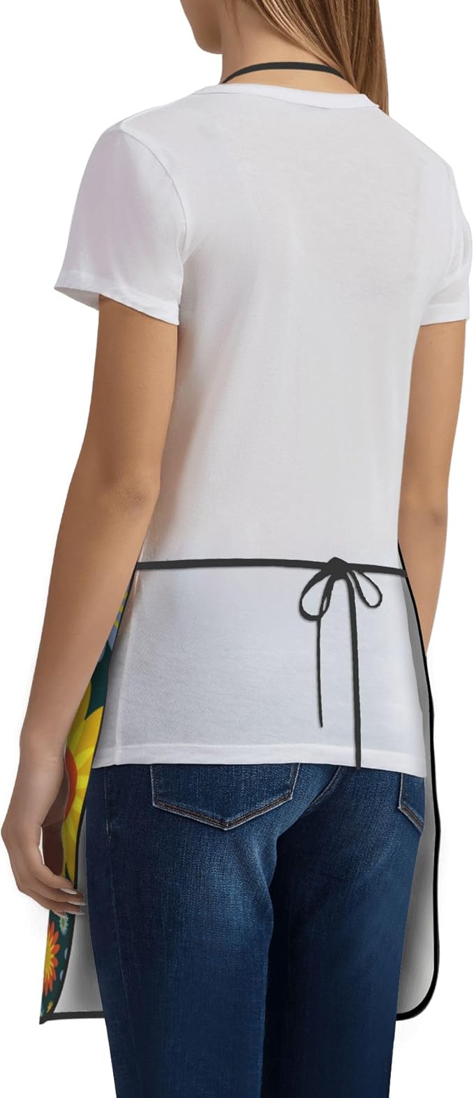 Apron with Pockets for Cooking Chef Kitchen Work Gardening and Salon Size 20.4x28.3 Inch