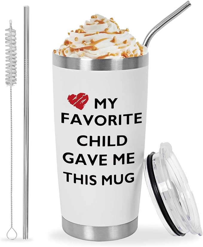 Best Mom Ever Mug, Best Dad Ever Tumbler, Father's Day Gifts for Dad Men, Mother's Day Gift for Mom Women from Daughter Son, Gifts for Grandpa Husband Wife Uncle- Tumbler 20 OZ