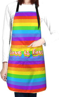 LGBT Aprons Gay Aprons with Pockets and Adjustable Rainbow Apron for Gardening Cooking Kitchen