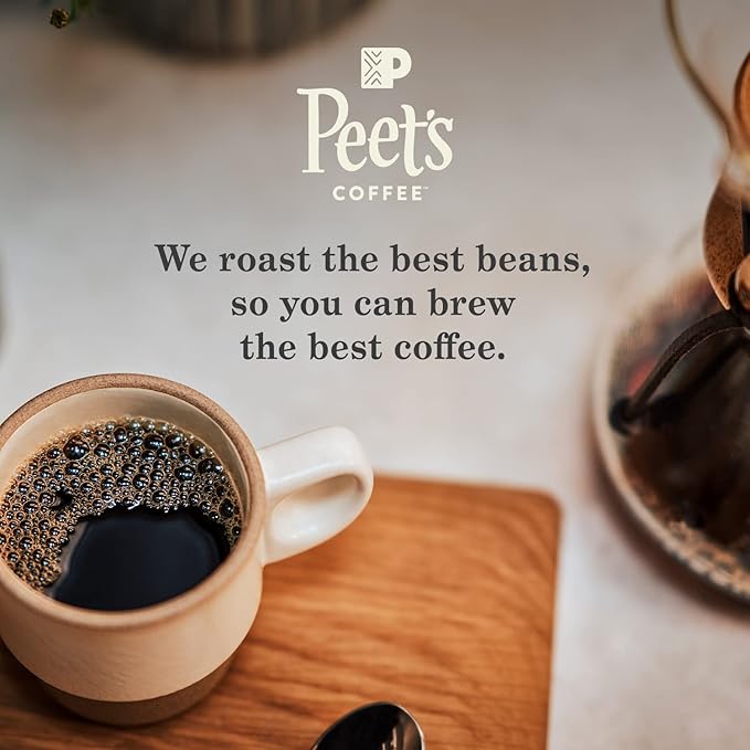 Peet's Coffee, Dark Roast Ground Coffee - French Roast 63 Ounces (6 Bags of 10.5 Ounces)
