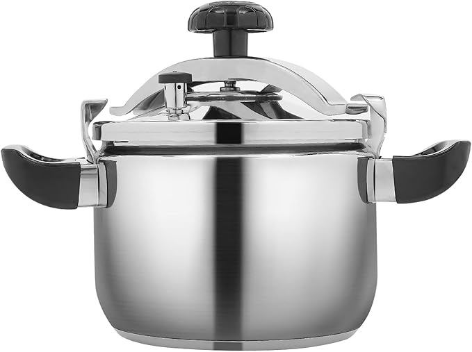 Stainless Steel Pressure Cooker 4+ Quart - High Safety 60Kpa Pressure Pot for Kitchen Boiling & Stewing on All Stoves – Ideal for Versatile Cooking and Quick Meals