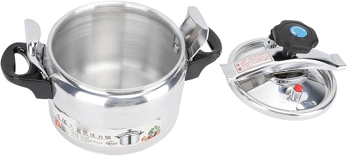 Quart Pressure Cooker, Aluminum Pressure Cooker Pot with Pressure Gauge and Cooking Rack for Family or Commercial Use (3L)