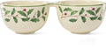 Lenox 898270 Holiday Double Dip Bowl, Christmas Dishes, Festive Serveware
