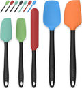 Coukre Silicone Spatula Set of 5,High Temperature Resistant, Food Grade Silicone, Dishwasher Safe, for Baking, Cooking (Colorful)