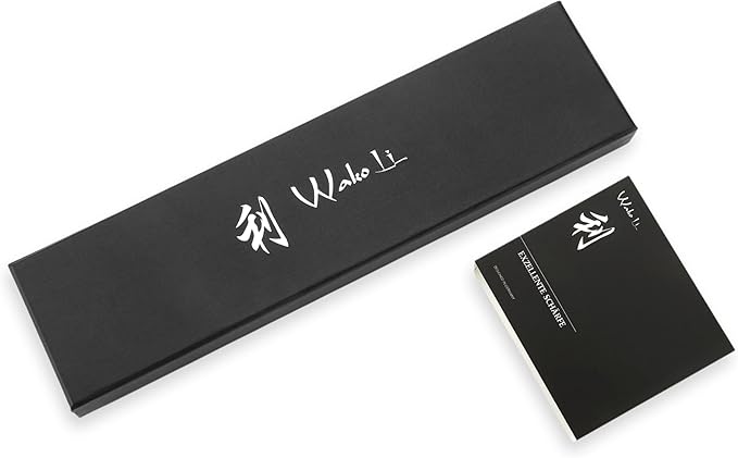 Wakoli Titanium Noir Santoku Knife – 7.1-Inch Professional Chef Knife | 5Cr15MoV Stainless Steel Blade with Black Titanium Coating | Ergonomic G10 Handle | Razor-Sharp Kitchen Knife in Gift Box