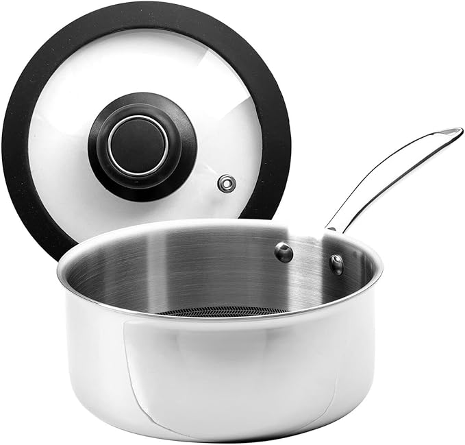 Black Cube Quick Release Cookware, Saucepan with Lid, 8-Inch/2.5 Quart