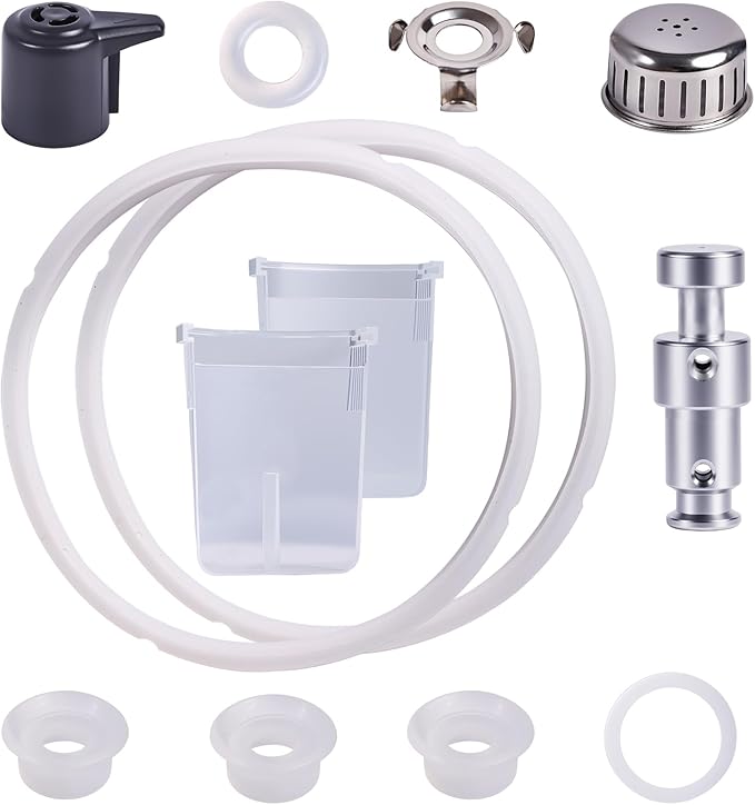 13 Pcs Sealing Ring 5, 6 Qt,For Duo Plus 6 Quart Electric Pressure Cooker Valve Replacement Parts With Include Silicone Gasket Steam Release Valve Float Valve Anti-Block Shield Condensation Collector