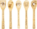 5PCS Elephant Wooden Cooking Spoons Elephant Gifts Elephant Decor Elephant Gifts for Women Elephant Kitchen Decor Premium Quality Housewarming Wedding Cooking Bamboo Cooking Spoons for Everyday Use