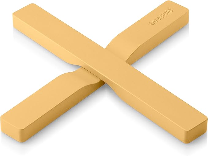 EVA SOLO | 2 Magnetic Trivets | Silicone-Coated Nylon with Built-in Magnets | Dishwasher-Safe | Placed Either Crossways or Divided in 2 | Danish Design, Functionality & Quality | Golden Sand