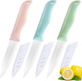 3 Pieces Ceramic Knives set, 4 inch Fruit Knife is Suitable for Most Vegetables, Fruits and Meats