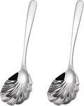 Large Serving Spoon,9" Serveware Spoons Set,Stainless Steel Catering Serving Utensils for Party Buffet Dinner Banquet Cooking Kitchen Basics,Dishwasher Safe(Silver)