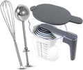 12-Piece Measuring Cups and Spoons Set with Flour Duster and Whisk, BPA-Free, Dishwasher Safe Kitchen Gadgets for Cooking & Baking