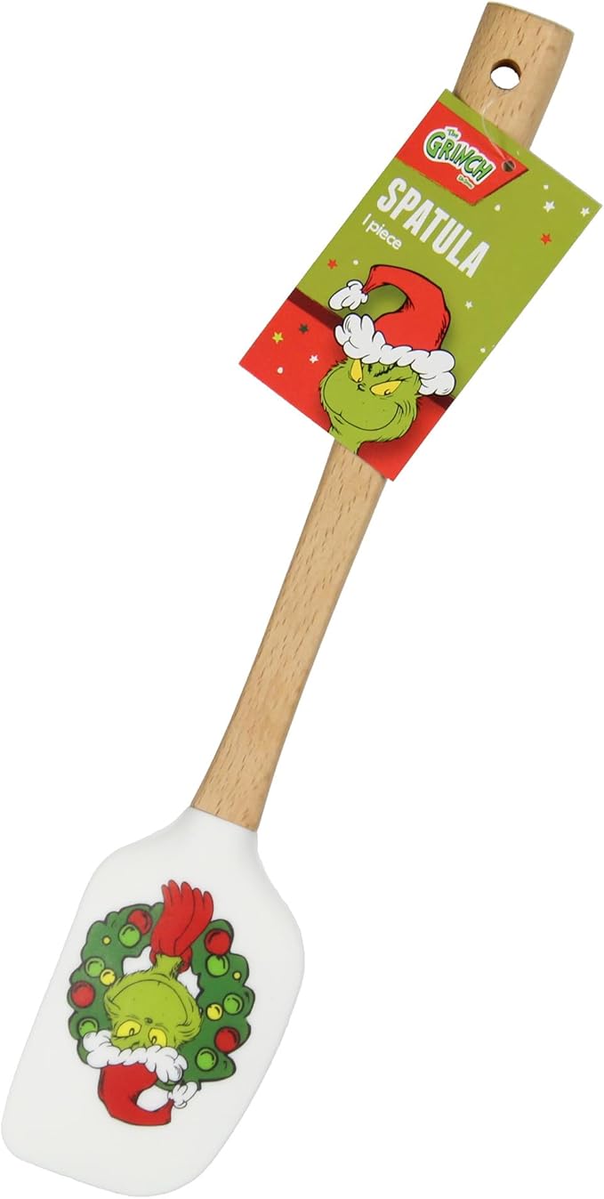 Grinch Spatula Dr Seuss How The GRINCH Stole Christmas Holiday Wreath Silicone Spatula Kitchen Baking Cooking Mixing