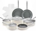 Nonstick Ceramic Cookware Set Healthy Pots And Pans Set Induction Kitchen Cookware sets Non Toxic Pots And Pan Set,PFOA ＆ PTFE Free (18 pcs)