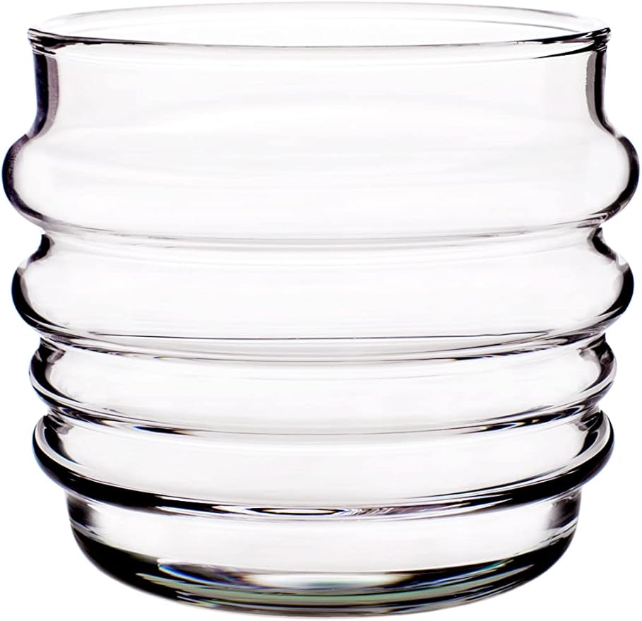 MARIMEKKO Sukat Makkaralla Glass Tumblers — Refine Your Kitchen Décor with Our Iconic Clear Glassware — Stylish & Mouth-Blown Drinking Glasses Set of 2 (7 oz)