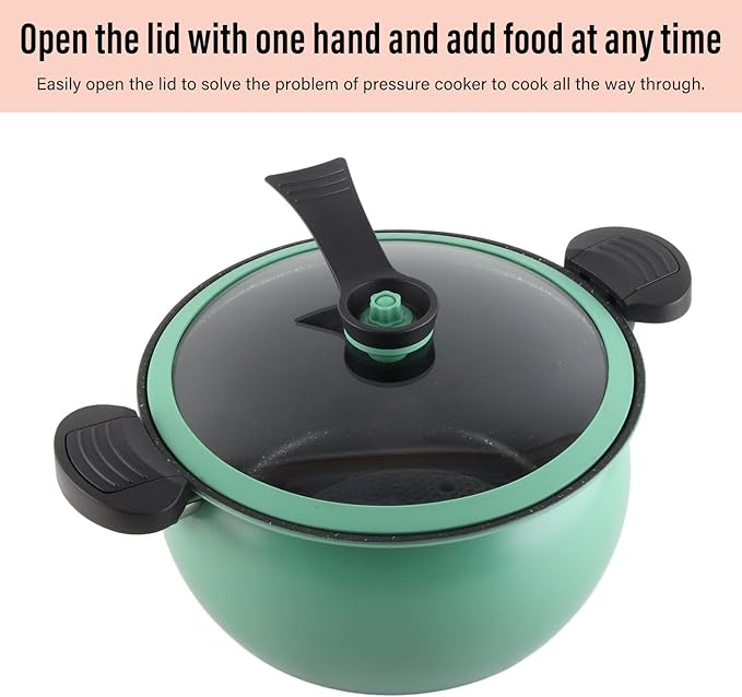 Micro Pressure Cooker Fast Cooking Cookware, 31 * 28 * 17cm Non Stick Microwave Kitchenware, Multi Functional Big Capacity Universal Stew Pot (5L)
