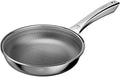 10 Inch Hybrid Nonstick Frying Pan, Stainless Steel Pan Non Stick Skillet, PFOA Free Cookware, Non Toxic Chef's Pan, Compatible with Electric, Gas and Induction, No Lid