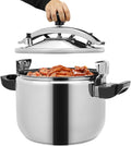 26L Stainless Steel Pressure Cooker, 27.5QT Induction Compatible Pressure Cooker, 60KP High Pressure Stewing Pot, Compatible with Gas & Induction Cooker