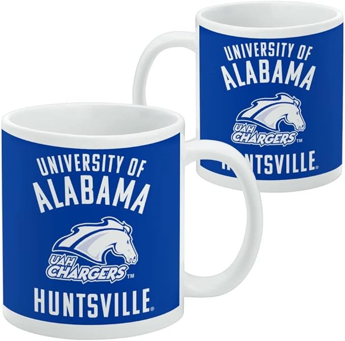 UAH Chargers Ceramic Coffee Mug, Novelty Gift Mugs for Coffee, Tea and Hot Drinks, 11oz, White