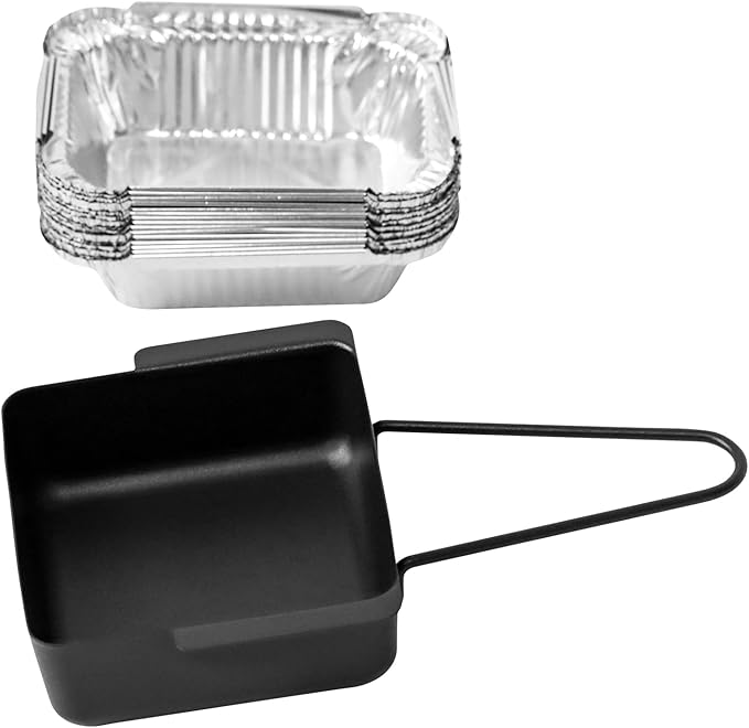 Replacement Universal Grill Drip Pan Kit with 15 Foil Liners – Grease Catcher Cup for Easy Cleanup | Fits Nexgrill 720-0830H, 720-0888N, 720-0925P & Cuisinart CGG-7400 / CGG-8500 Grills