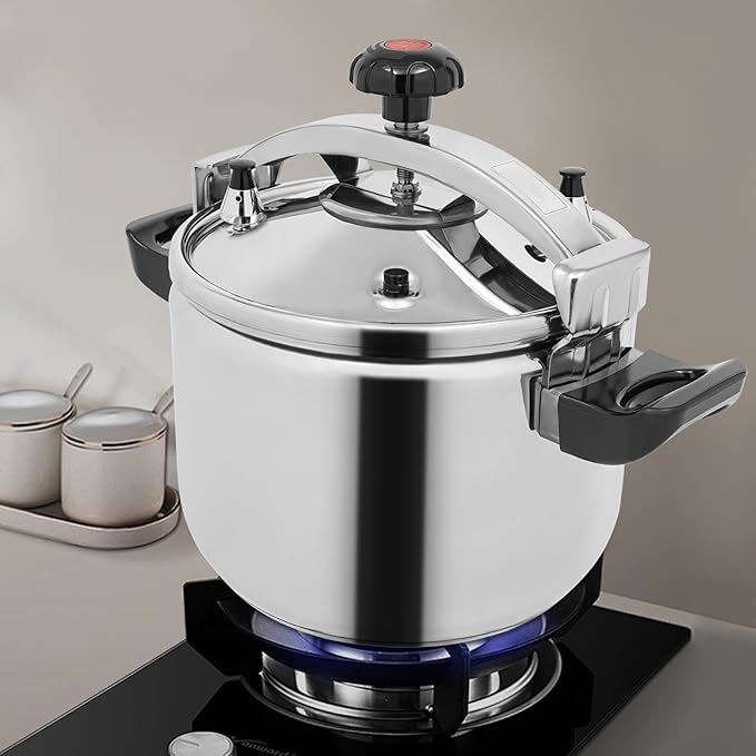 Pressure Cooker, 26L/27.47 Qt Stainless Steel Pressure Stewing Pot, Tabletop/Cooktop 60Kpa High Pressure Cooking Pot, Suitable for Open Fire, Induction Cooker, Electric Stove, Gas Stove (26L)