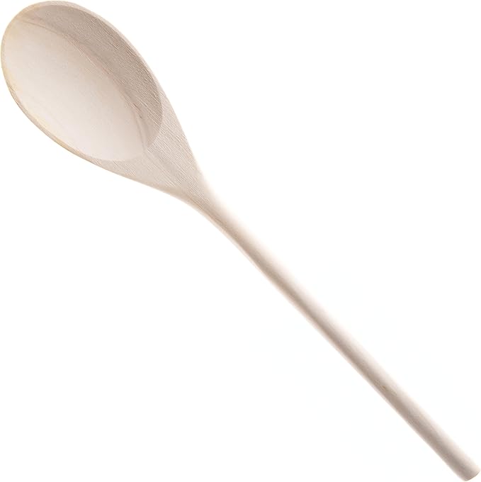 Pro Grade, Super Comfy Wooden Spoon, 1 Pc Set. Heavy Duty, Wood Spoons with Long Handles for Cooking, Baking, Stirring and Mixing in Restaurants or at Home. Best Kitchen Utensils for Nonstick Cookware