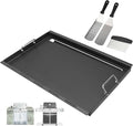 Full Size Griddle Insert for Weber Summit 400 Series E/S 450 440 460 470 Gas Grills With Smoker Box, Heavy Duty Flat Top with Spatula Set for Weber Grill Replacement Parts 67550