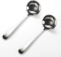 Zjunhm Small Soup and Gravy Ladles - 304 Stainless Steel, 7.7 Inches, 2-Piece Set - Dishwasher Safe (Silver)