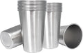 16OZ 16pack Stainless Steel Pint Cups Shatterproof Cup Unbreakable Tumblers -Metal Cups - Stackable Durable cup，Chilling Beer Glasses, for Travel, Outdoor, Camping, Everyday，Restaurant