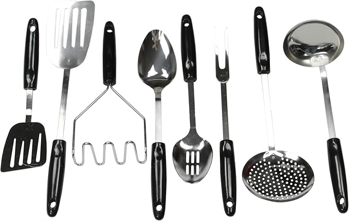 Chef Craft Basic Stainless Steel Turner/Spatula, 13.75 inch, Black