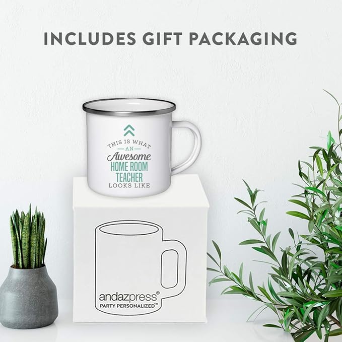 Andaz Press 11oz. Stainless Steel Campfire Coffee Mug Gift, This is What an Awesome Home Room Teacher Looks Like, 1-Pack, Birthday Gift Ideas Coworker Him Her, Includes Gift Box