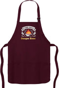 Personalized Medium Length Cooking & Grill Apron – Stand Back Design with Custom Text (1-2 Lines)