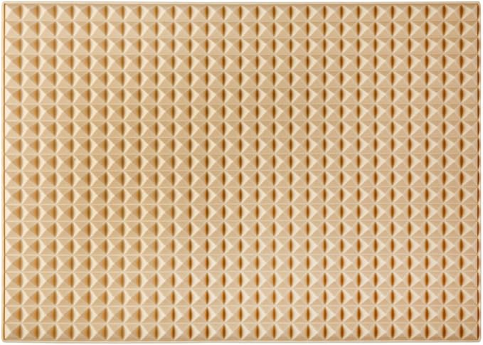 Colinda Silicone Dish and Cup Drying Mat - Extra Large Trivet for Hot Dishes, Large Size Hot Pots and Pads Coming Directly Out from the Stove or Oven,Drain Board,16" x 11.5",Beige