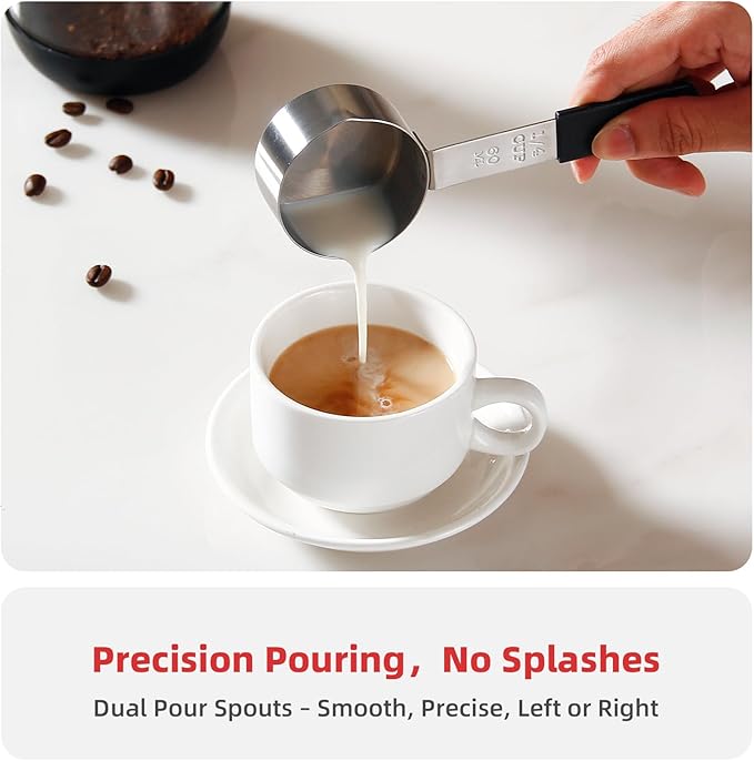 Magnetic Stainless Steel Measuring Cups & Spoons Set –(4+8)-Piece Stackable Set with Engraved Measurements – Dishwasher Safe Baking Essentials-Solid