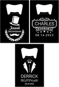 3PCSPersonalized Bottle Openers Credit Card Size, Groomsmen Best Man Gifts for Wedding Bachelor Party, Stainless Steel Beer Bottle Opener