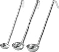 OCS Parts Set of 3 Stainless Steel Culinary Ladles | One-Piece Dishwasher Safe Home, Restaurant, Buffet and Catering Serving Ladle for Sauces, Soup, Gravy, and Salad Dressing (0.5-2 - 4 Ounce)